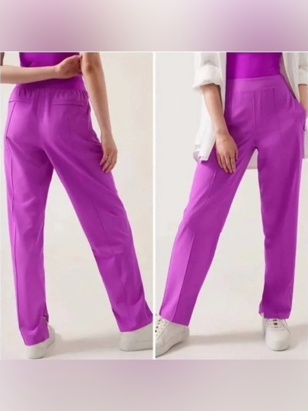 ATHLETA Brooklyn Heights Vienna Slim Pants Jazzy Purple NWT Size 8